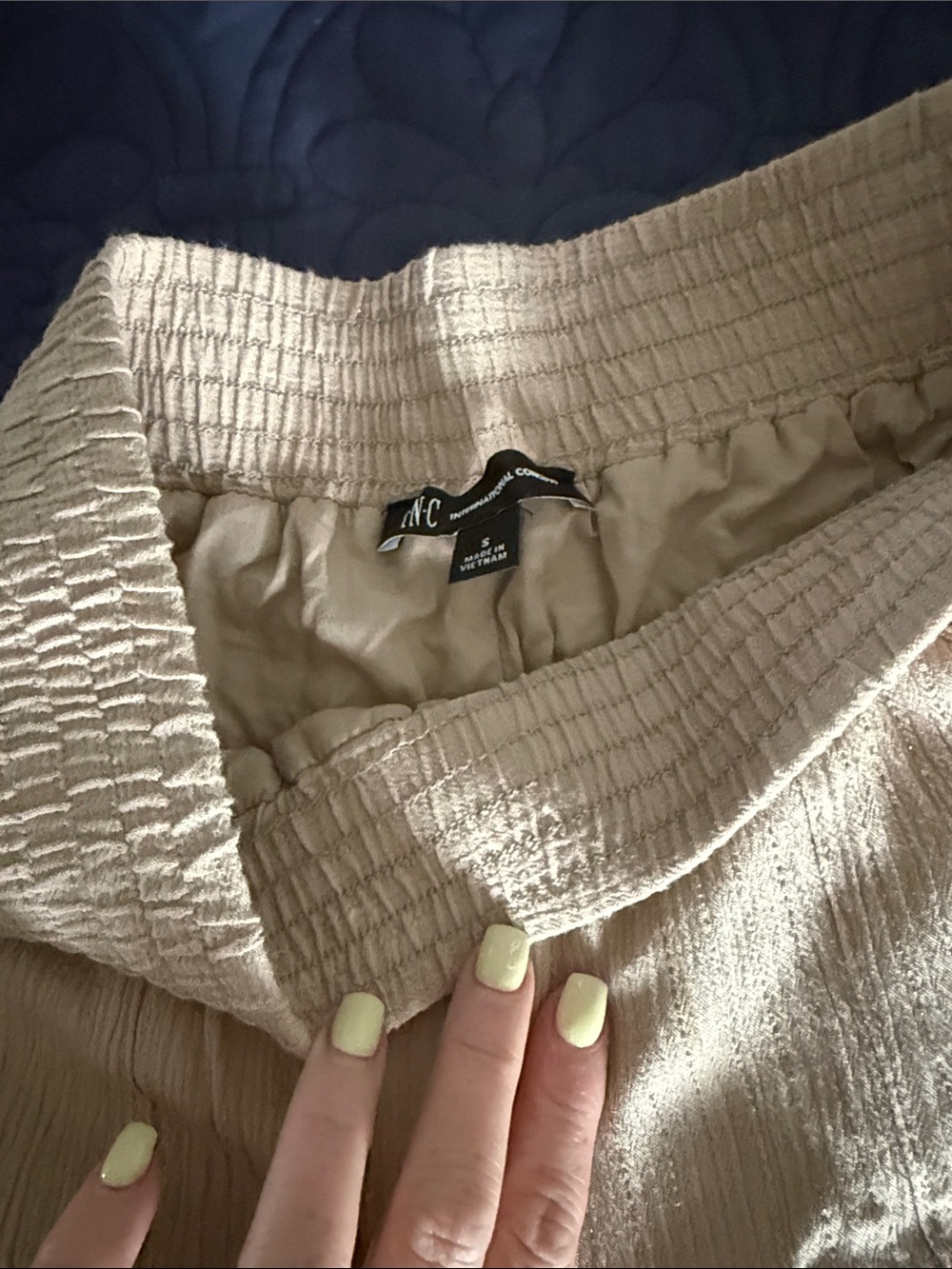 INC Charming Neutral Elastic Waist Pants. Perfect for the beach.